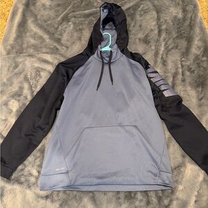 Nike Men's Black and Gray Performance Hoodie
